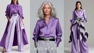 10 Elegant Lavender Mist Looks | Giorgio Armani SS 2026 Soft Lilac Style for Women Over 40 screenshot 4