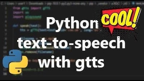 How to make your computer speak using Python