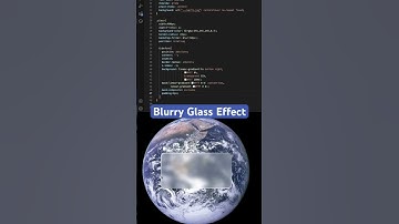 Blurry Glass Effect using CSS! #css @SPLearnCSS