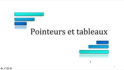 Vidéo Pointeur Sur Tableau