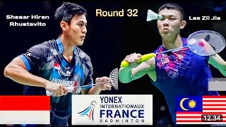 Rhustavito (INA) vs Lee Zii Jia (MAY) French Open 2022 R32