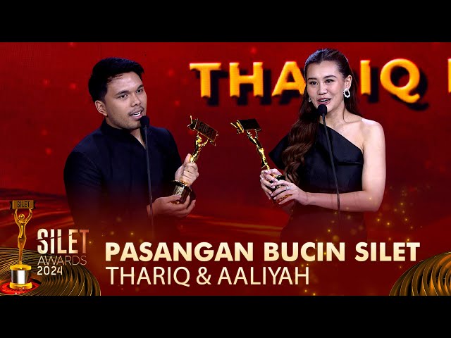 PASANGAN BUCIN SILET! Thariq u0026 Aaliyah Mesra Saat Ke Panggung! | SILET AWARDS 2024 class=