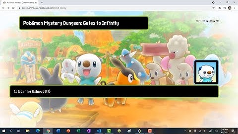 Pokémon Mystery Dungeon: Gates to Infinity Quiz Demo (HTML, CSS, JavaScript, Python, Flask) 😂😝