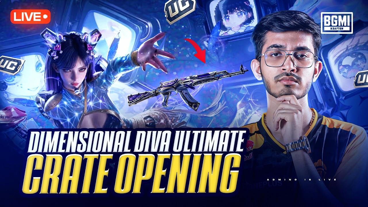 DIMENSIONAL DIVA CRATE OPENING! | BGMI SCRIMS AND CLASSIC LIVE | ADMINO GAMING |