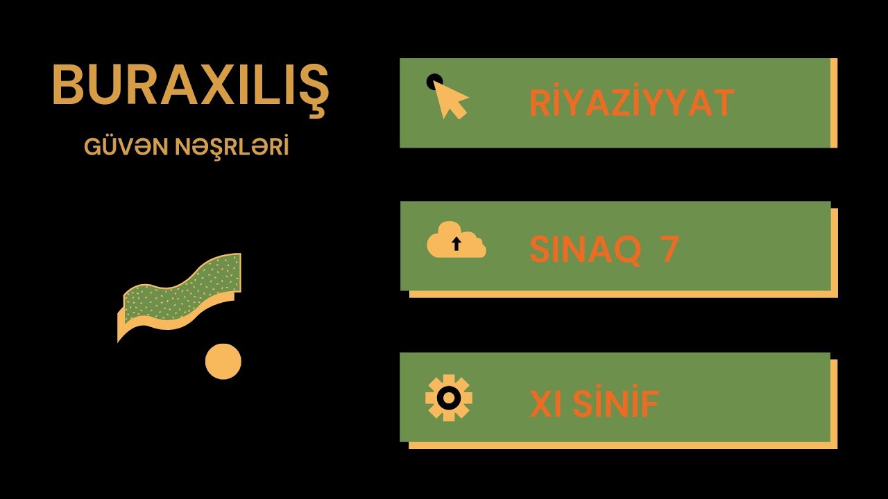 Riyaziyyat 11-ci sinif Güvən sınaq 7 buraxılış fənləri üzrə