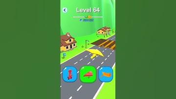 Shape-Shifting 🚙 🚁🛵 Race | Gameplay Level - 64 | Hyper Casual Mobile📱 App | Android,iOS - NEW UPDATE