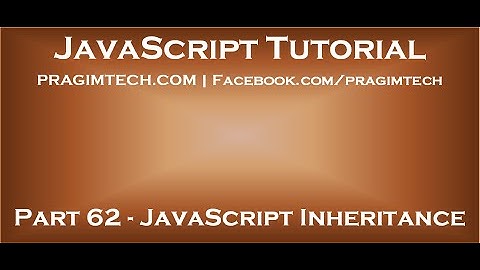 Inheritance in JavaScript