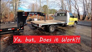 Fabricating Custom Built Flatbed From Scratch for Ford E450 VAN? Part 3 of 3 Test Towing Gooseneck