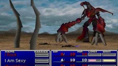 FFVII - Level 1 Yuffie vs Ruby Weapon (NMNIIENA)