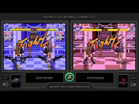 Advanced VG (Sega Saturn vs Playstation) Side by Side Comparison (Advanced Variable Geo)