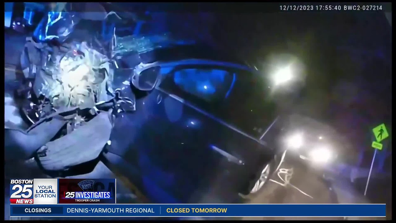 25 Investigates: Body cam video reveals hospital visits missing from Mass. trooper crash reports