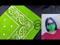 How to Make a Bandana Face Mask Tutorial  | Quick & Easy | Stay Home | Cómo hacer mascarilla