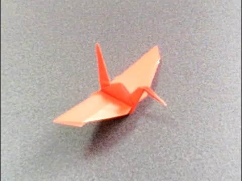 内山興正氏の 純粋折り紙 1979年 78頁に 飛び鶴 の名前で掲載されている羽の少し長い鶴 Youtube