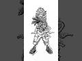 Speed drawing StickMan Rudo #shorts #anime #drawing #rudo #fyp