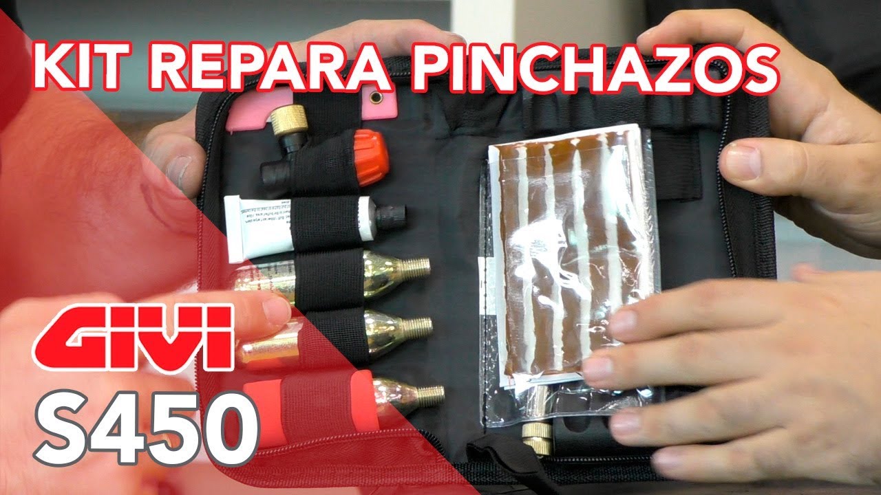Kit de reparacion de PINCHAZOS para moto y quad con bolsa