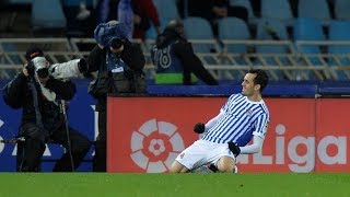 Juanmi Jiménez Goal - Real Sociedad vs Barcelona 2-4  14/01/2018