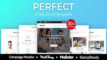 Perfect - Responsive Email Template 30+ Modules - StampReady Builder + Mailster & Mailchimp |