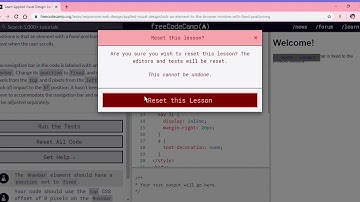 Learn Applied Visual Design  Lock an Element to the Browser Window with Fixed Positioning   freeCode