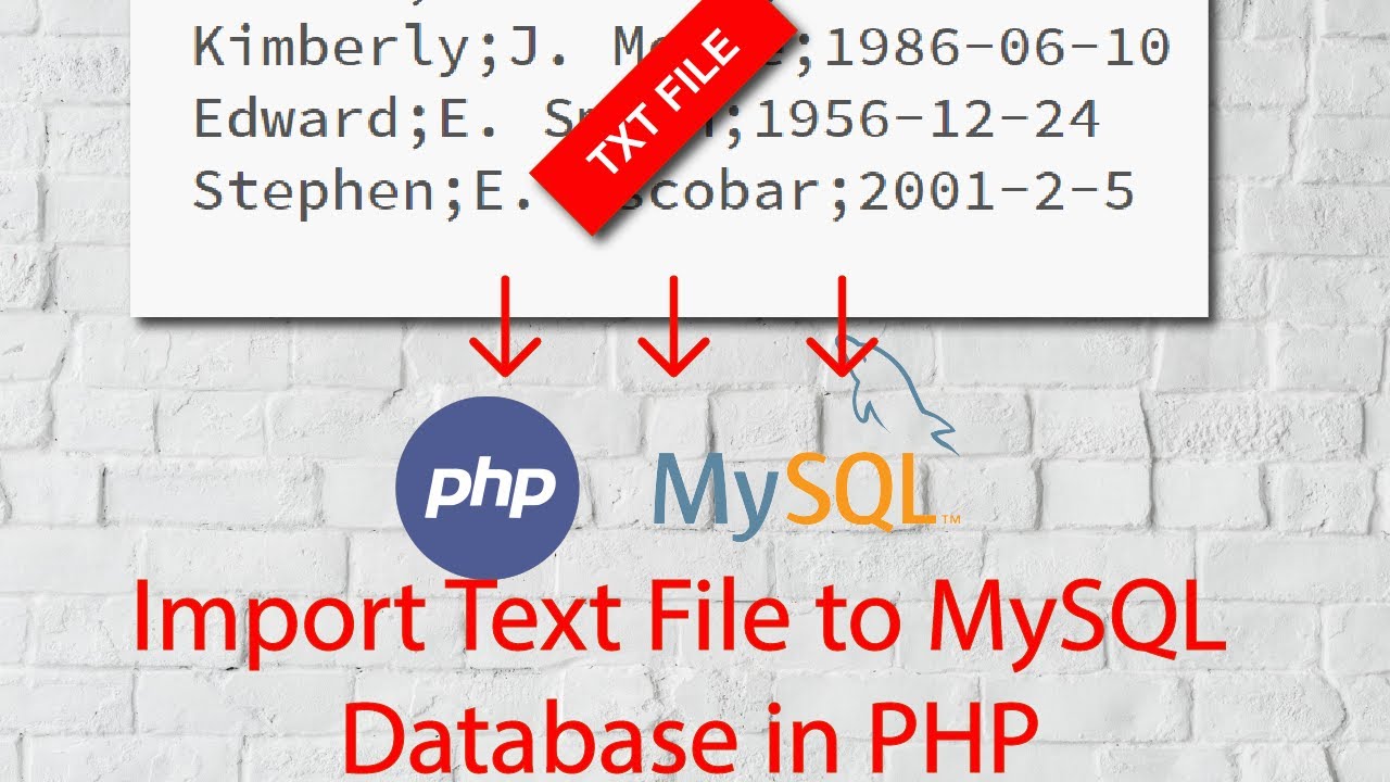 php อ่านไฟล์ txt  New Update  Import Text File to MySQL Database in PHP