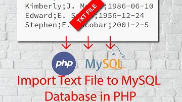 Import Text File to MySQL Database in PHP