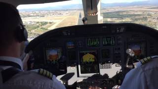 Cessna Citation XLS landing at Madrid Barajas
