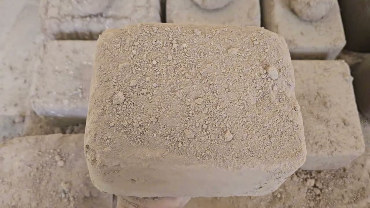 Gritty Sand Cement huge blocks crumbling on floor for Deep Relaxation 😌 