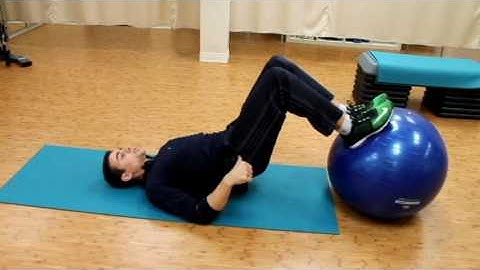 Swiss Ball Bridge with a Hamstring Curl