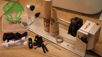 Testing out the Ortur Y-Axis Rotary Chuck attachment on the OLM3 Laser