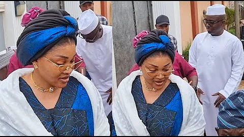 Best Couple! Watch How Mercy Aigbe And Her Handsome Husband Storm Femi Adebayo’s Father Oga Bello’s