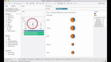 Babystep 15.2 - How to build Pie Charts in Tableau and make them explode
