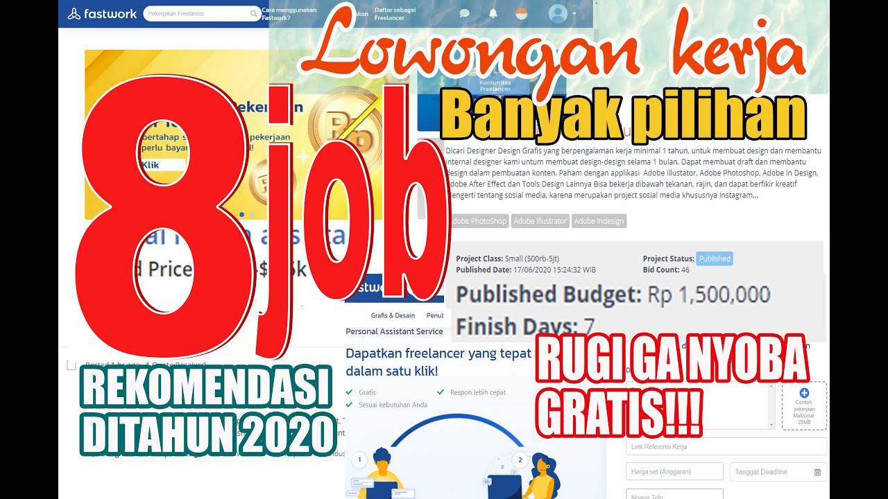 8 Situs  Lowongan kerja  freelance  2022 YouTube