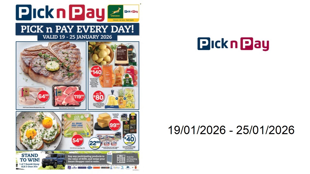 Pick n Pay specials - Weekly Specials - 19/01/2026 - 25/01/2026