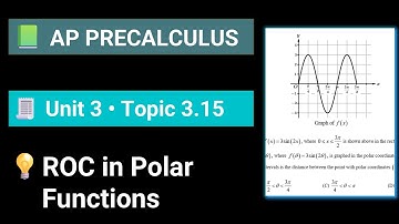 AP Precalculus Unit 3 Topic 3.15 Rates of Change in Polar Functions