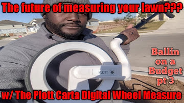Measuring my lawn with the Plott Carta Digital Mapping Wheel