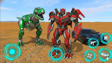 Red Robot Multiple Transform Dino Car Jet Robot Part 10 - Android Gameplay