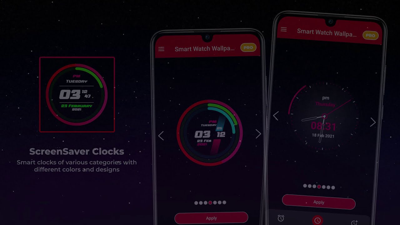Smartwatch face is a multi type watch design App. download Smart night