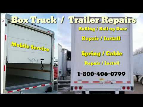 Mobile Service Trailer Box Truck Rolling Roll Up Overhead Back