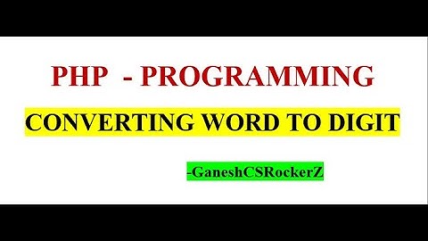 PHP - Converting Word To Digit using Switch case statement explained in Tamil