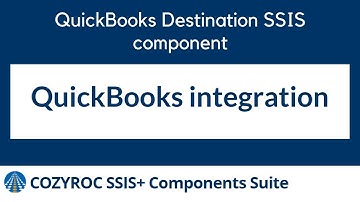 Quickbooks Destination component. SSIS Integration for QuickBooks from COZYROC SSIS components suite