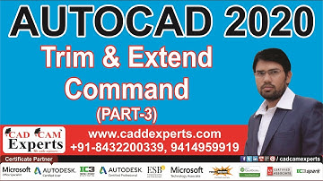 AutoCAD 2020 (Part-03) TRIM | EXTEND | Full AutoCAD In Hindi BY Jitendra Kumar | Best AutoCAD Video
