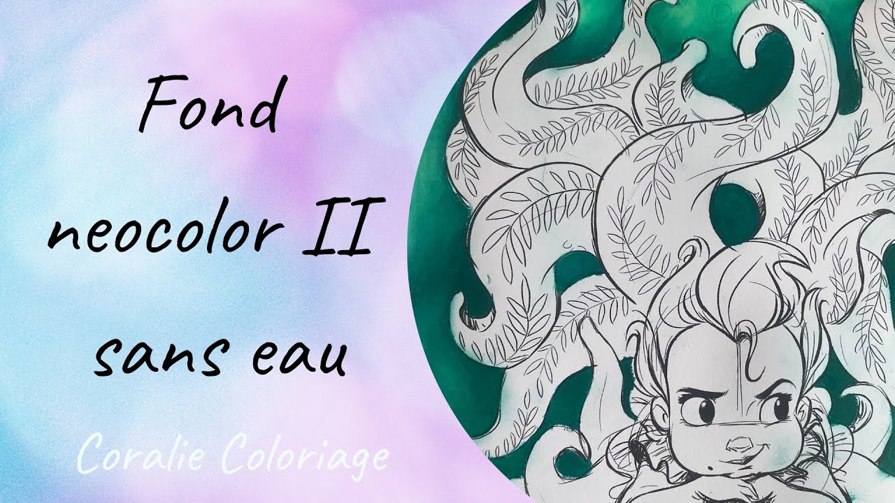 Tuto coloriage : fond aux Neocolor II sans les aquareller