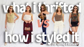 how I style my thrifted clothes for spring & summer (sustainable outfit inspo)