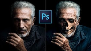 Skull Zombie Face Tutorial | Photoshop screenshot 3