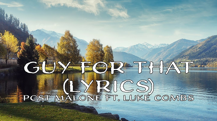 Post Malone ft. Luke Combs - Guy For That (Lyrics)