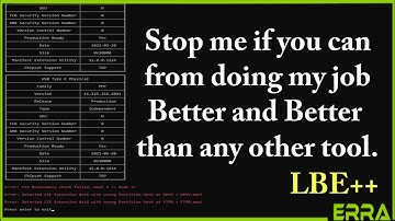 ME Region Clean by LBE++ no matter how corrupt & dirty it was