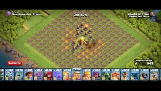 Full village of Max Builder base Lava launcher vs Max Giant Throwers (clash of clans) #clashofclans