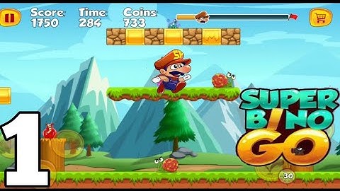 super bino go: adventure jungle - gameplay walkthrough part-1 level 1-5 ( ios, android )