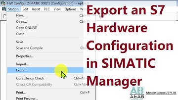 How to Export an S7 Hardware Configuration | Take backup of Hardware configuration | AEAB