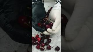 cherry ice cream rolls street food - ايس كريم رول كرز #shorts