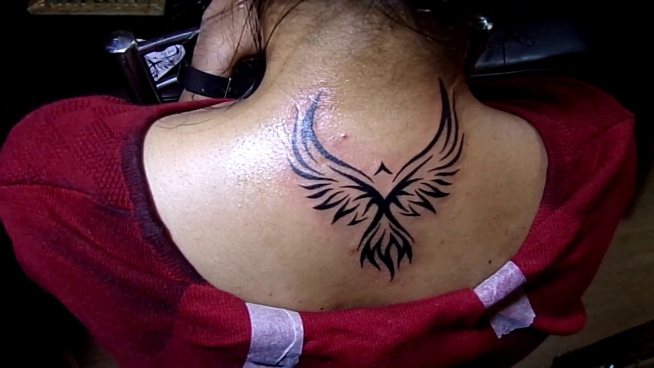 Pheonix bird tattoo  Neck tattoo Best neck tattoos Band tattoo designs